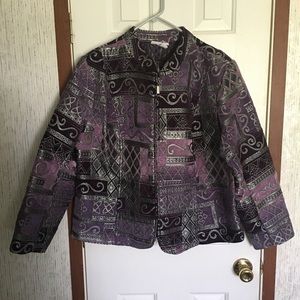 Dressbarn women’s jacket purple 2x zippered
